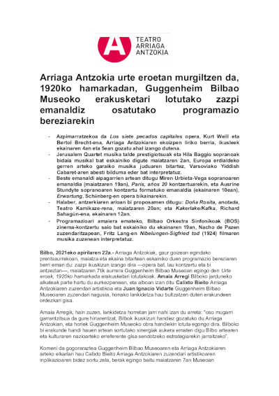 El Teatro Arriaga se zambulle en los locos años veinte ofreciendo una programación especial de siete espectáculos