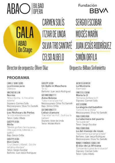 La Gala ABAO on Stage reune ocho grandes figuras de la lirica nacional