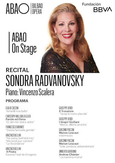 La poderosa soprano Sondra Radvanovsky protagoniza un nuevo recital en ABAO on Stage La poderosa soprano Sondra Radvanovsky protagoniza un nuevo recital en ABAO on Stage