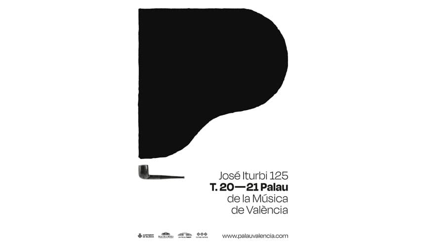 La campaña gráfica del Palau de la Música «José Iturbi 125» de Diego Mir, nominada a los Premios Laus 2021