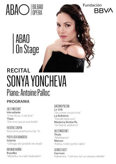 ABAO on Stage presenta el debut en Bilbao de la admirada soprano Sonya Yoncheva