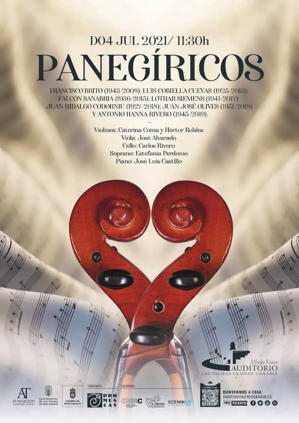 El próximo 4 de julio ‘Panegíricos’ rinde homenaje a siete grandes compositores canarios en el Auditorio Alfredo Kraus