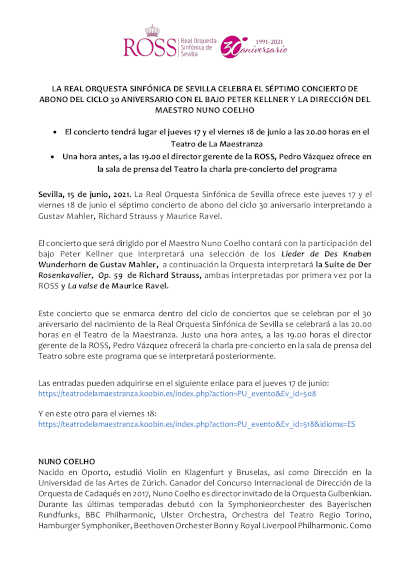 La Real Orquesta Sinfónica de Sevilla celebra el séptimo concierto de abono del Ciclo 30 Aniversario
