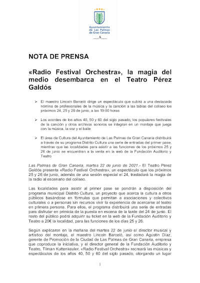 «Radio Festival Orchestra», la magia del medio desembarca en el Teatro Pérez Galdós