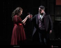Sondra Radvanovsky (Floria Tosca), Carlos Álvarez (Barón Scarpia)