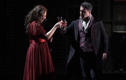 Sondra Radvanovsky (Floria Tosca), Carlos Álvarez (Barón Scarpia)