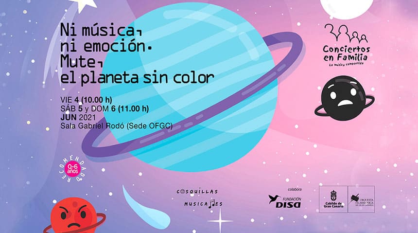 “Mute, el planeta sin color”, música y emociones con la Filarmónica de Gran Canaria y la Fundación DISA