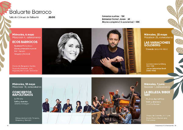 Fundación Baluarte presenta su Temporada Principal y de la Orquesta Sinfónica de Navarra para el curso 2021/22