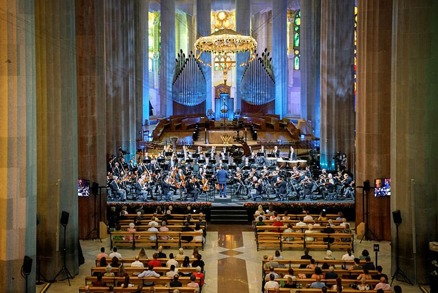 Retransmisión del concierto de la Filarmónica de Viena en la Sagrada Familia
