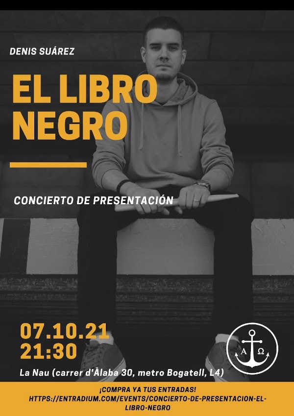 Denis Suárez presenta este jueves en la Sala Nau de Barcelona, su LP de debut, «El libro negro»