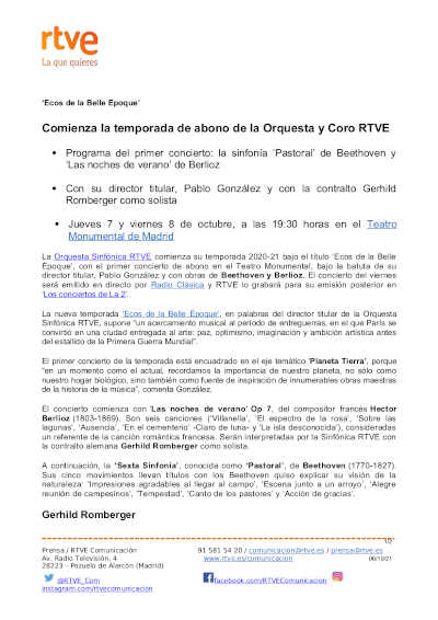 Comienza la temporada de abono de la Orquesta y Coro RTVE