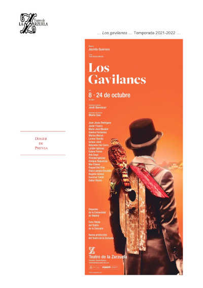 El Teatro de la Zarzuela presenta, 20 años después, una nueva producción de ‘Los gavilanes’