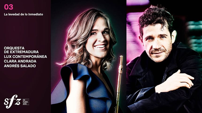 Andrés Salado y Clara Andrada en el primer concierto de la temporada en Mérida
