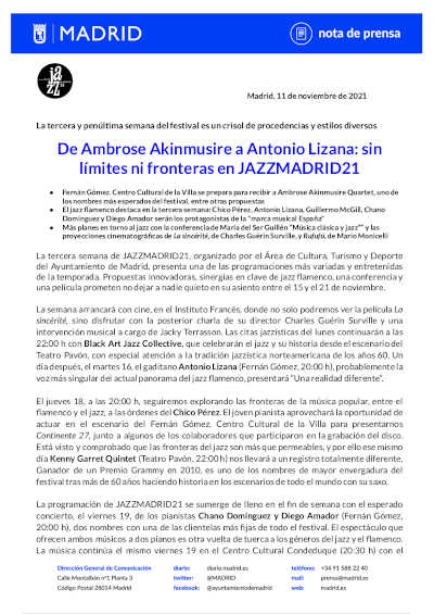 De Ambrose Akinmusire a Antonio Lizana: sin límites ni fronteras en JAZZMADRID21