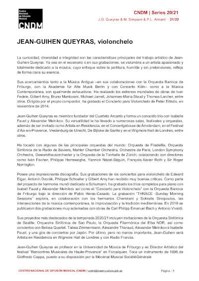 Queyras, Simpson y Aimard se citan para un viaje sonoro de Beethoven a Lachernmann Queyras, Simpson y Aimard se citan para un viaje sonoro de Beethoven a Lachernmann
