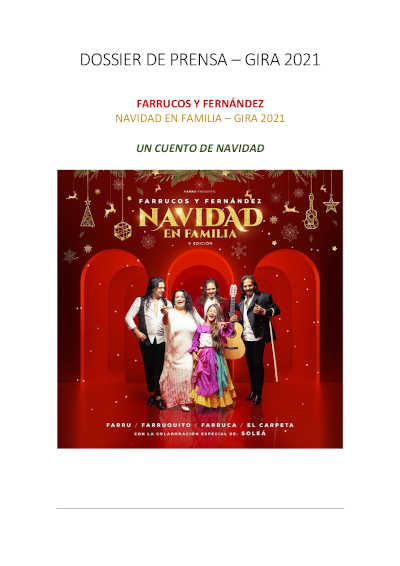 «Un cuento de Navidad» el reencuentro musical y familiar de la saga Farruco y Fernández