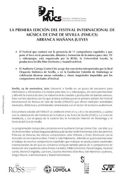 Comienza la primera edición del Festival Internacional de Música de Cine de Sevilla – FIMUCS