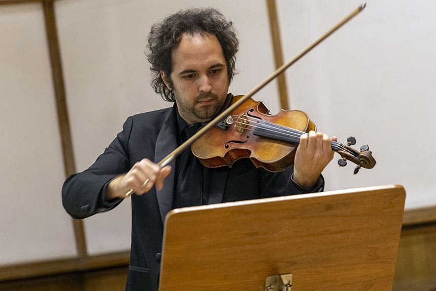 Jesús Reina y Josu de Solaun ofrecen un recital en Getxo con obras de Janácek, Debussy, Enescu y Sarasate