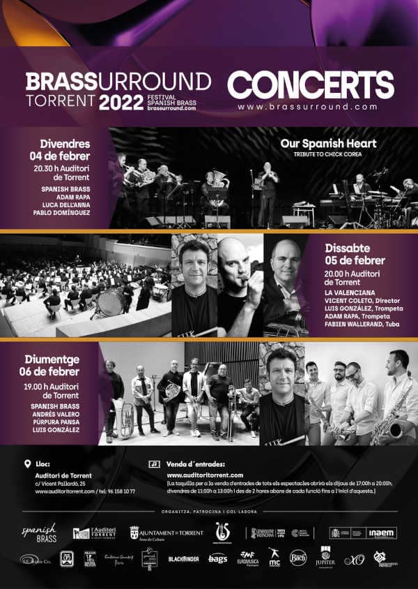 El Festival Brassurround celebra su XV aniversario en el Auditori de Torrent