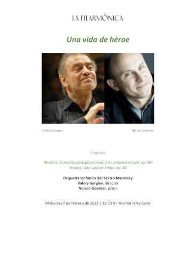 La Filarmónica presenta a Valery Gergiev al frente de la Orquesta Sinfónica del Mariinsky