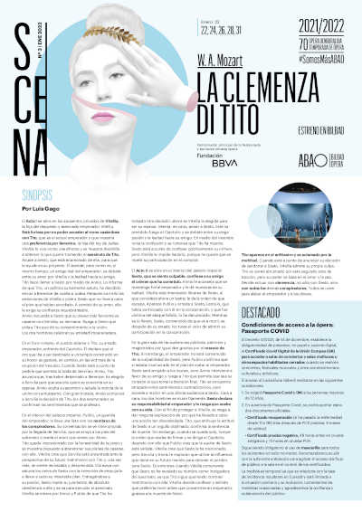 ABAO Bilbao Opera estrena «La clemenza di Tito», la última ópera de Mozart