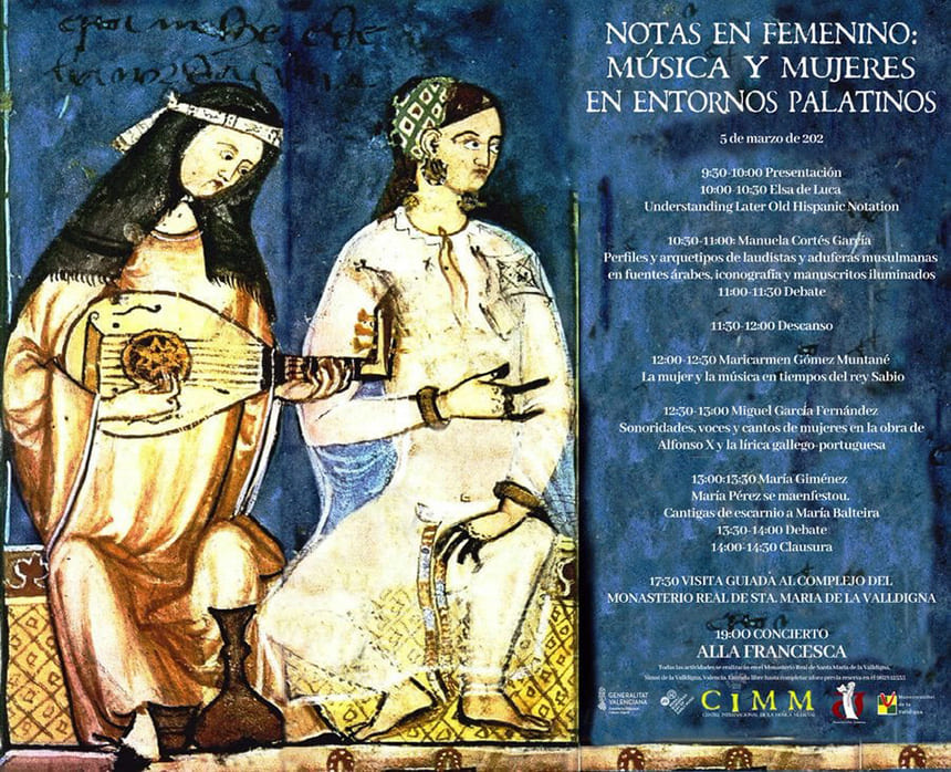 Mujeres árabes laudistas, cantantes de cantigas y soldaderas de trovadores: en la música medieval ibérica