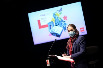 Marta Rivera de la Cruz en lala presentación del FIAS 2022