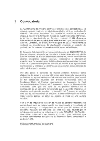 Concurso Internacional de Música de Cámara de Arnuero, CIMCA 2022, acaba de abrir el plazo de matrícula