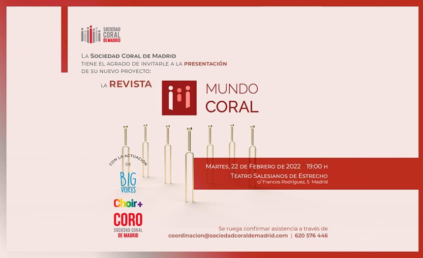 La Sociedad Coral de Madrid presenta «Mundo Coral», su nuevo proyecto editorial