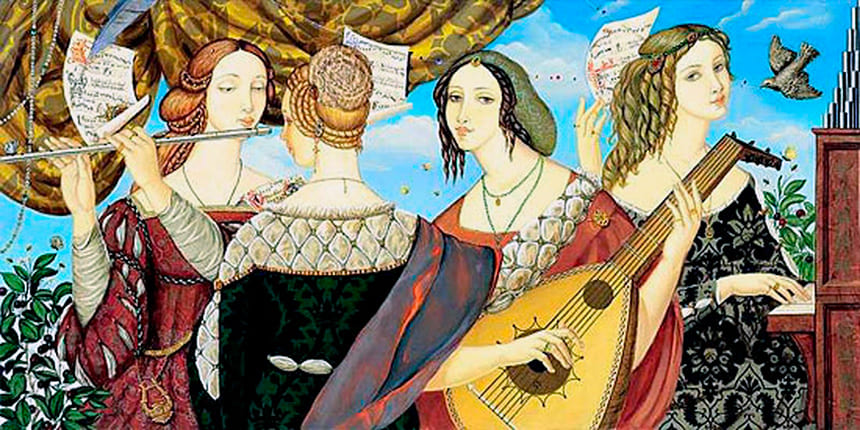 Mujeres árabes laudistas, cantantes de cantigas y soldaderas de trovadores: en la música medieval ibérica
