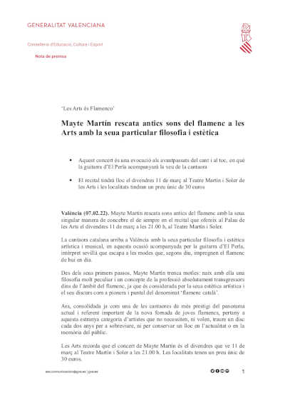 Mayte Martín rescata antiguos sones del flamenco en Les Arts con su particular filosofía y estética