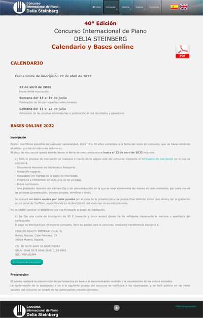40° Concurso Internacional de Piano Delia Steinberg 40° Concurso Internacional de Piano Delia Steinberg