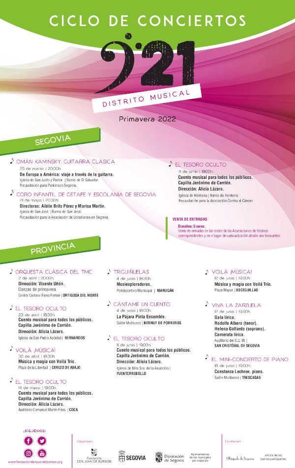 La programación de primavera de «921 Distrito Musical» presenta 13 actuaciones La programación de primavera de «921 Distrito Musical» presenta 13 actuaciones