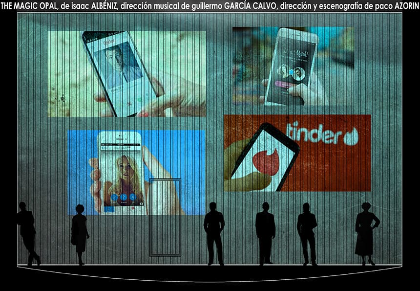 Los jóvenes con el Teatro de la Zarzuela en el ensayo de la opereta de Isaac Albéniz «The Magic Opal»