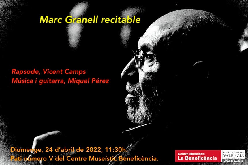 La poesía de Marc Granell llega con la voz de Vicent Camps y la música de Miquel Pérez Perelló