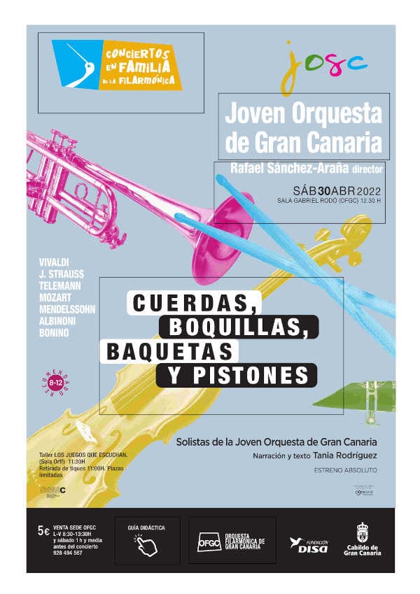 La Joven Orquesta de Gran Canaria en los conciertos en familia de la OFGC y la Fundación DISA