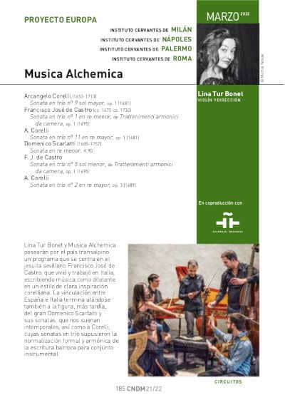 Lina Tur Bonet y su MUSIca ALcheMIca recorren Italia con el Proyecto Europa