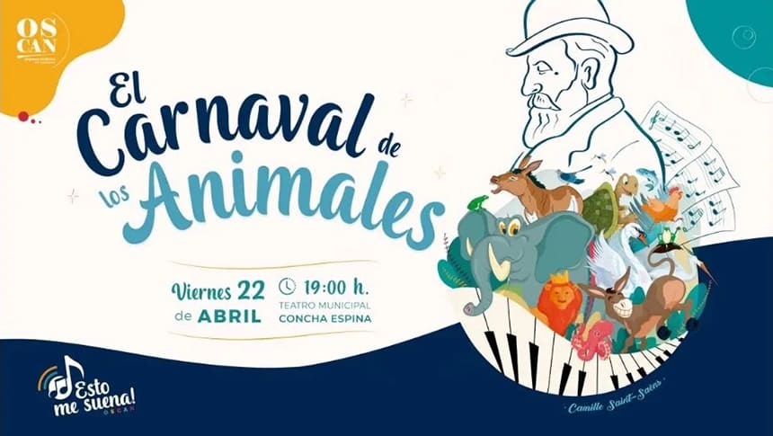 La OSCAN presenta el ‘El Carnaval de los Animales’ en el Teatro Municipal Concha Espina