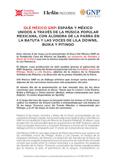 Olé México GNP: España y México unidos a través de la música popular mexicana