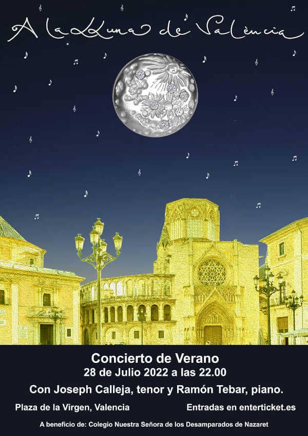 Joseph Calleja y Ramón Tebar en una velada musical bajo la luna de valencia