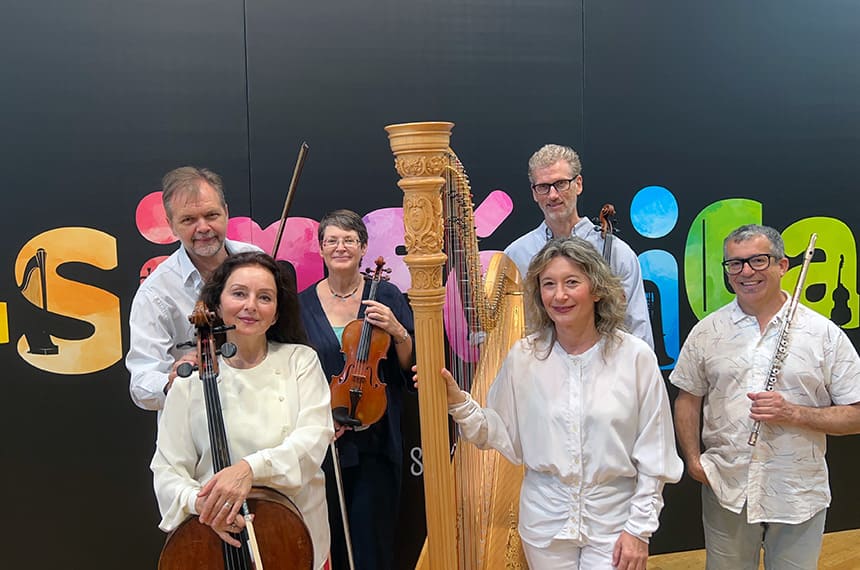 El XI concierto del ciclo «Música de Cámara» de la ROSS con programa para flauta, cuarteto de cuerda y arpa
