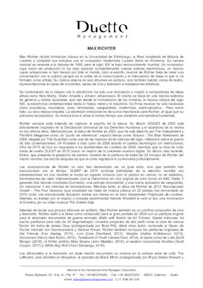 El músico y compositor Max Richter reúne dos piezas emotivas y políticas en un concierto en Teatros del Canal