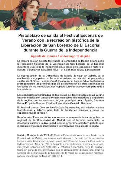 Pistoletazo de salida al Festival Escenas de Verano con una recreación histórica