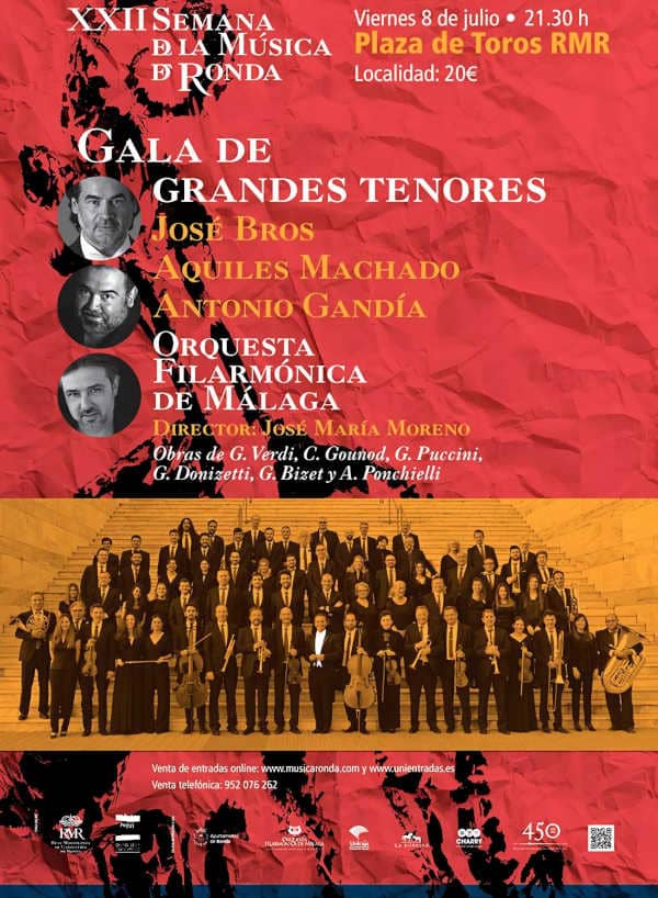 La Orquesta Filarmónica de Málaga cerrará el programa de conciertos de la XXII Semana de la Música de Ronda