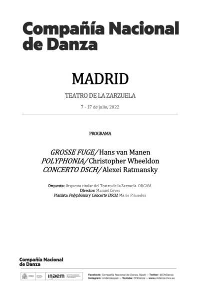 Mario Prisuelos pone música de Ligeti y Shostakovich a los ballets de la CND
