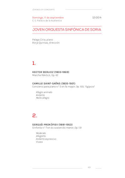 La Joven Orquesta Sinfónica de Soria y el grupo de música antigua Il Gardellino cierran el primer fin de semana