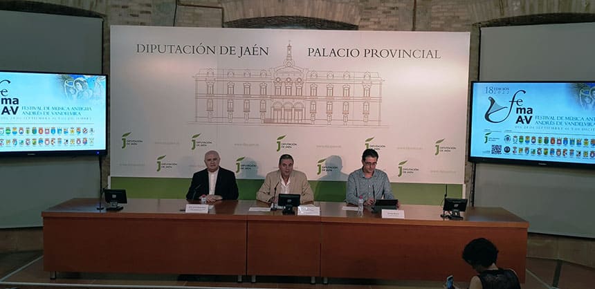 Diputación trasladará la música antigua hasta 30 municipios jiennenses con el 18º Festival Andrés de Vandelvira