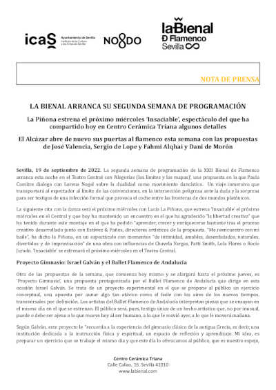 La XXII Bienal de Flamenco de Sevilla arranca su segunda semana de programación