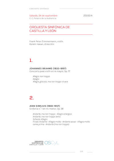 La Orquesta Sinfónica de Castilla y León regresa al Festival Otoño Musical Soriano