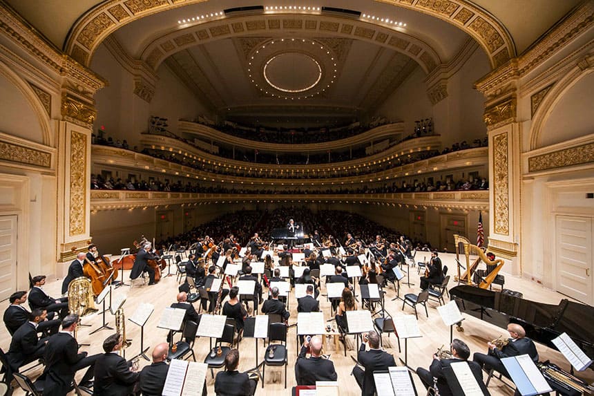 Su Majestad la Reina Doña Sofía preside el conciertos del Teato Real en el Carnegie Hall de Nueva York